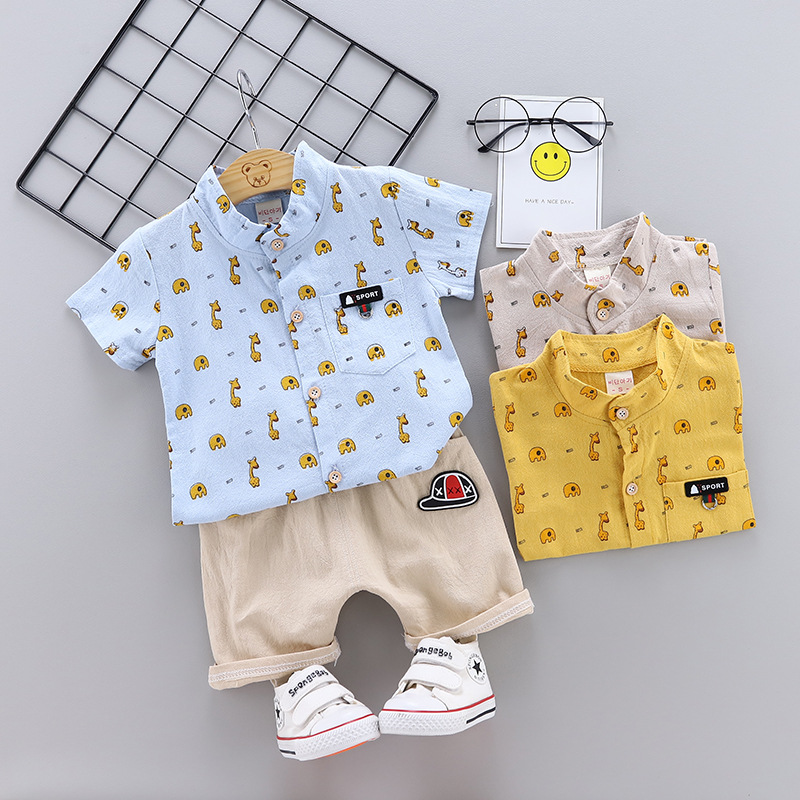 ha682 เสื้อเชิร์ต+กางเกง size 80-110 4ตัวต่อแพ็ค