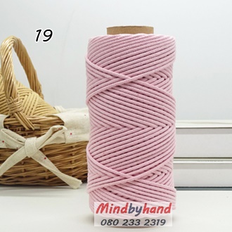 เชือกคอตตอลเส้นกลม สี 19 Light pink