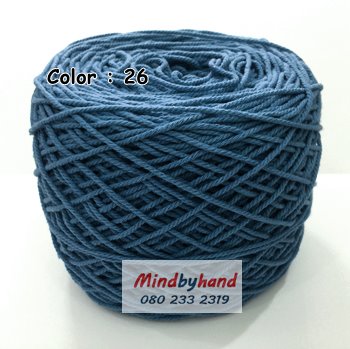 เชือกฟอก เกรด A สี 26 สีน้ำเงินยีนส์