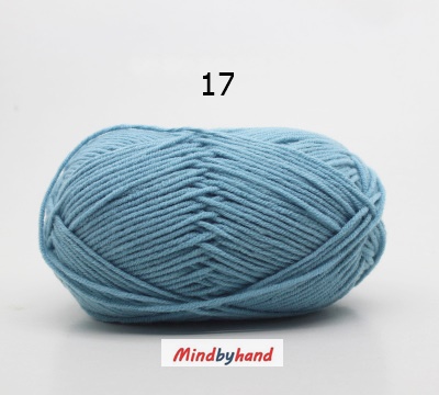 Milk Cotton เส้น4ply สีพื้น 17 Indigo
