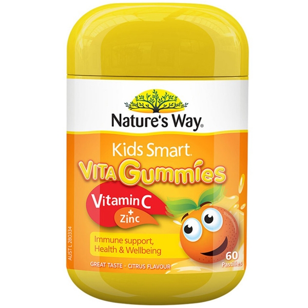 พร้อมส่ง วิตามินซีเด็ก เยลลี่ Nature's Way Kids Smart Vita Gummies Vitamin C + Zinc 60เยลลี่