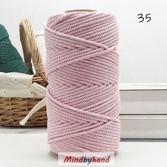 เชือกคอตตอล สี 35 สีชมพูอ่อน