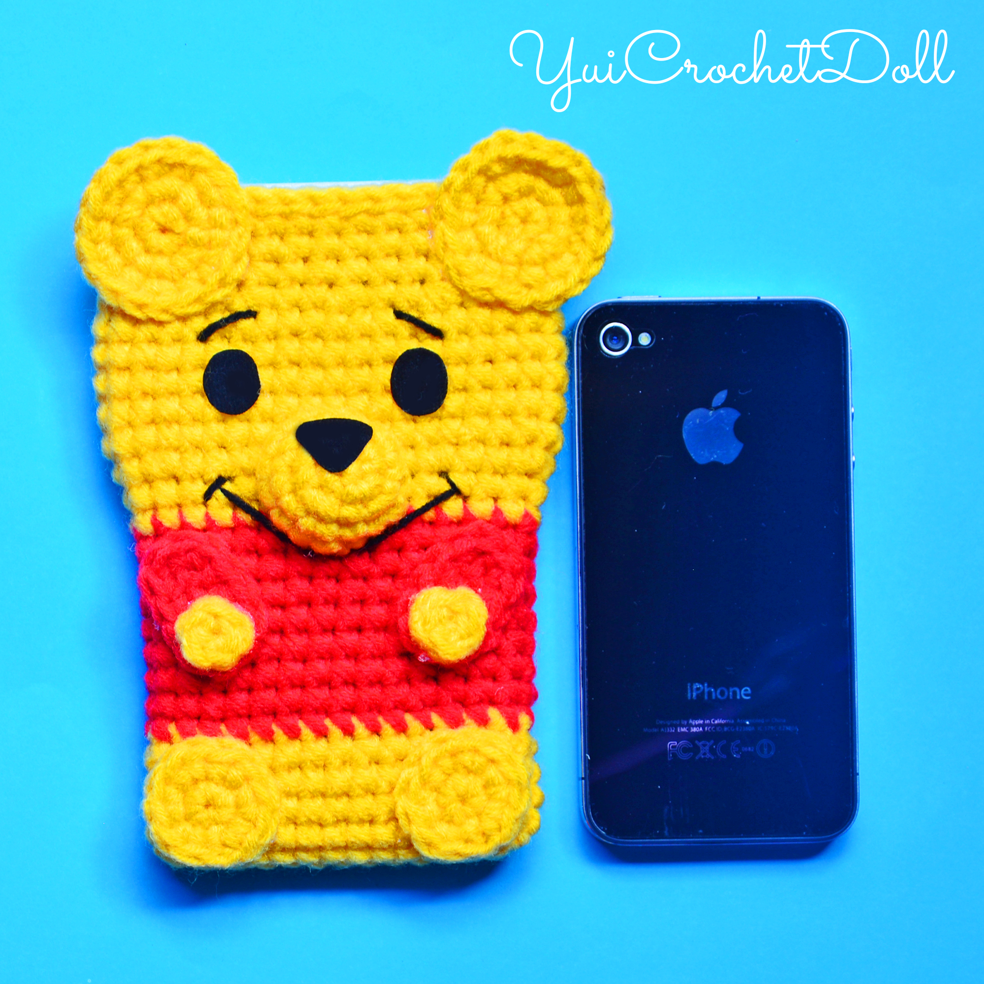 ซองใส่โทรศัพท์มือถือไหมพรม หมีพูล