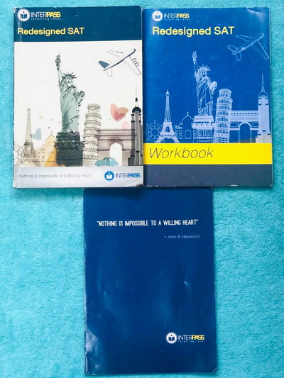 ►สอบ SAT◄ Redesigned SAT หนังสือเรียนพิเศษ Interpass เตรียมความพร้อมสอบ SAT + หนังสือ Workbook + สมุดโน้ตที่เรียนในคอร์ส ในหนังสือมีสรุปเนื้อหาและะรวมเทคนิคลัดในแต่ละ Part แบบสั้นๆกระชับ ก่อนลงมือตะลุยทำโจทย์ จดครบเกือบทั้งเล่ม จดละเอียด ด้านหลังมีเฉลยของ