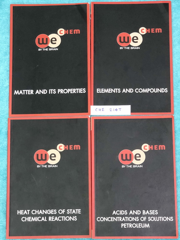 ►วีเบรน◄ CHE 214T หนังสือกวดวิชา เคมีม.ต้น ครบเซ็ท 4 เล่ม สรุปเนื้อหาสาระสำคัญ พร้อมโจทย์แบบฝึกหัดประจำบท เนื้อหาครอบคลุมตั้งแต่ระดับชั้น ม.1-3 จดเกินครึ่งเล่ม จดละเอียดทั้งเซ็ท แบบฝึกหัดมีจดเฉลยบางข้อ อาจารย์สอนเนื้อหาเพิ่มเติมเกินหลักสูตร เพื่อใช้สอบเข้