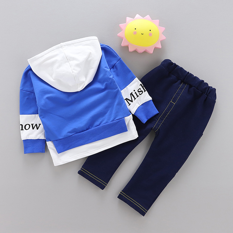 ha563 เสื้อแขนยาวมีฮู๊ด+กางเกง size 80-110 4ตัวต่อแพ็ค
