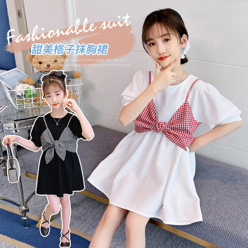 dr4919 เดรส เด็กโต 3 ตัวต่อแพ็ค 110-170 (เลือกไซส์ได้ให้ครบแพ็ค)