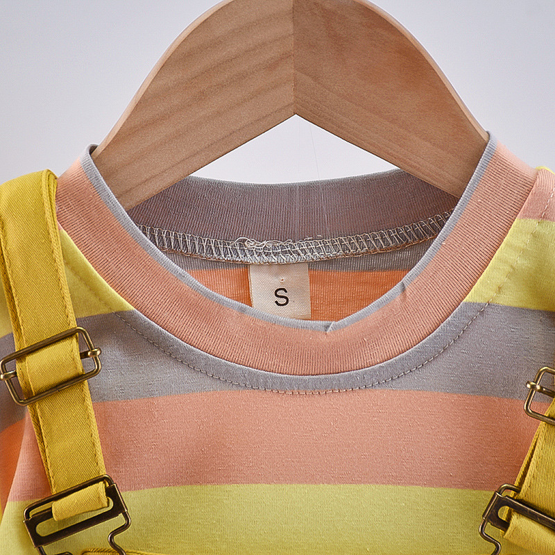 ha1494 เสื้อ+กางเกงเอี๊ยม size 80-110 จำนวน 4 ตัวต่อแพ็ค