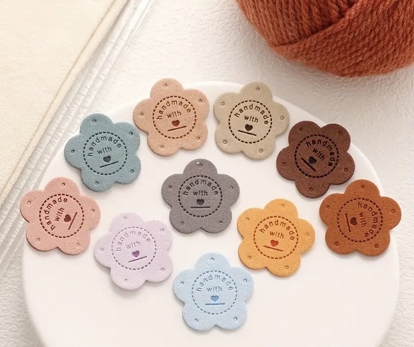 แผ่นหนัง Handmade รูปดอกไม้