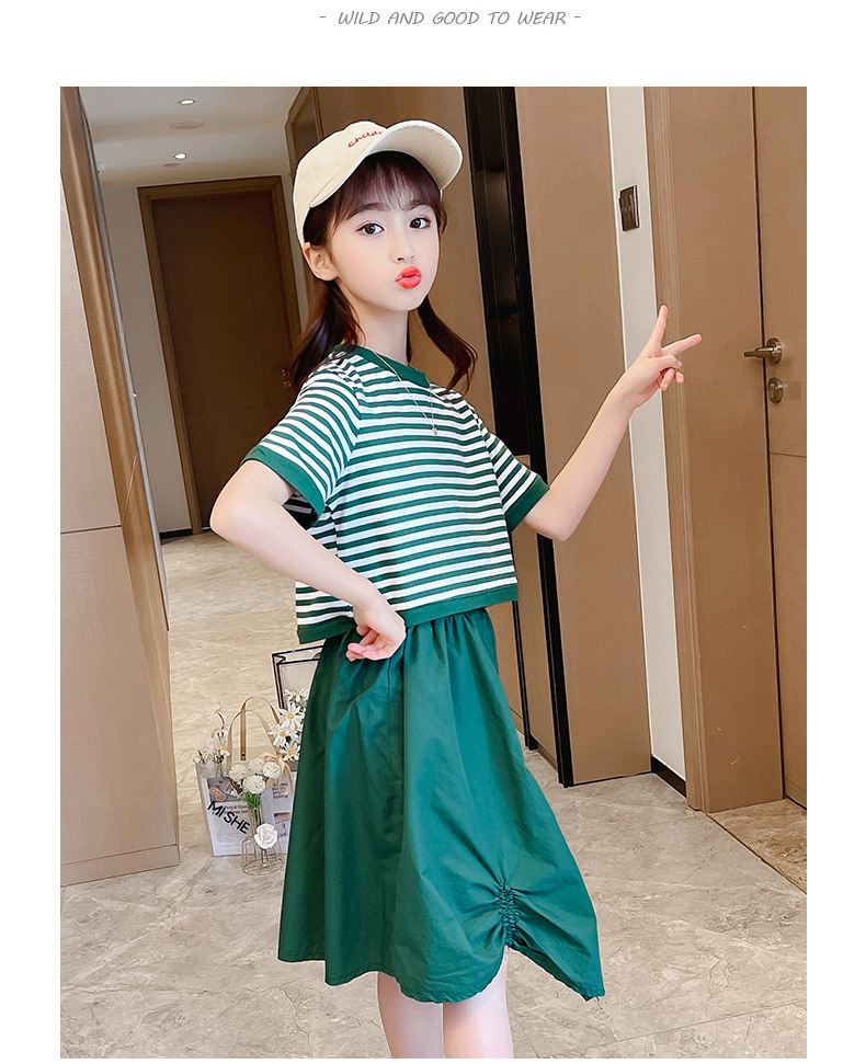 dr5207 เสื้อ+กระโปรง เด็กโต 3 ตัวต่อแพ็ค 110-170 (เลือกไซส์ได้ให้ครบแพ็ค)