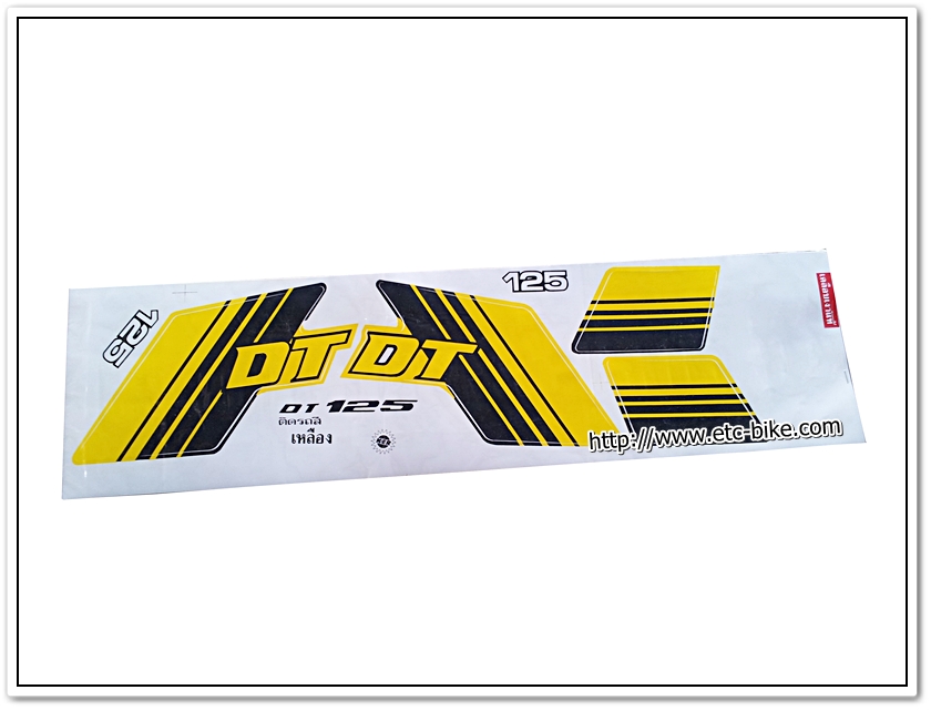 สติ๊กเกอร์ DT125 ติดรถสีเหลือง