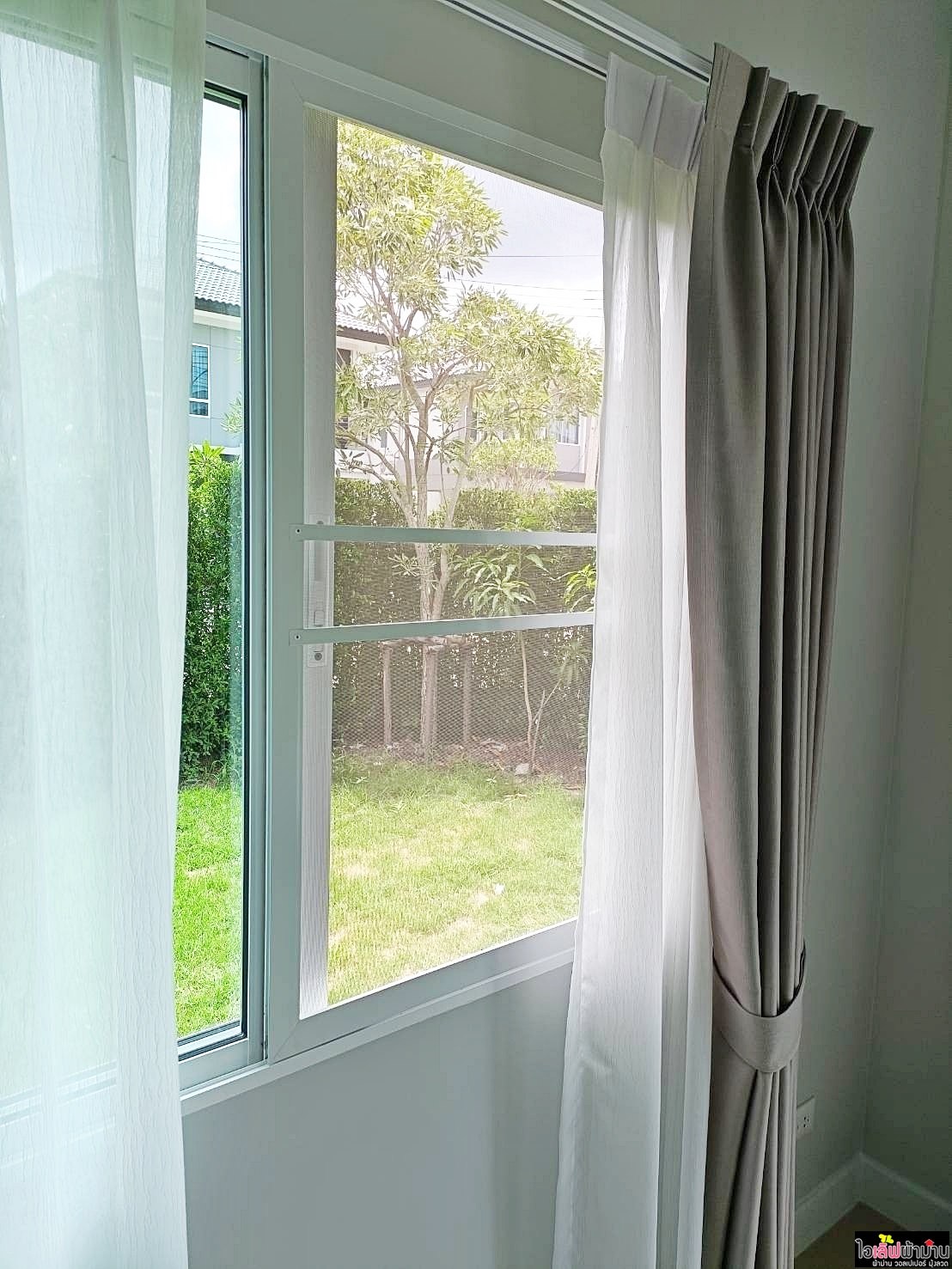 [H501] ม่านทึบ ผ้าม่านโปร่ง และมุ้งลวด🌿🌻 หน้างานCentroรังสิต⛅️🏡