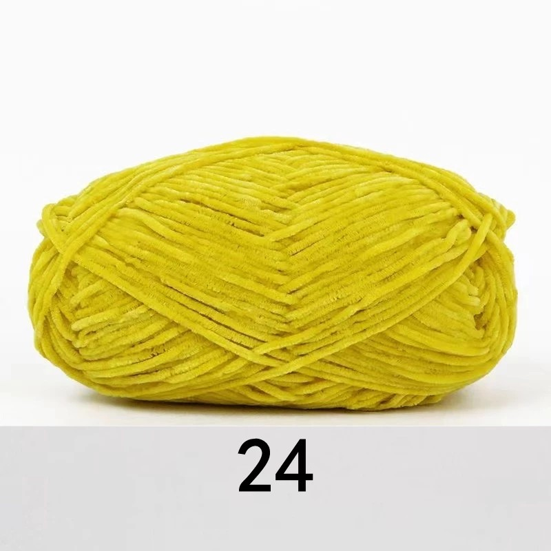 ไหมพรมกำมะหยี่เส้นเล็ก สี 24