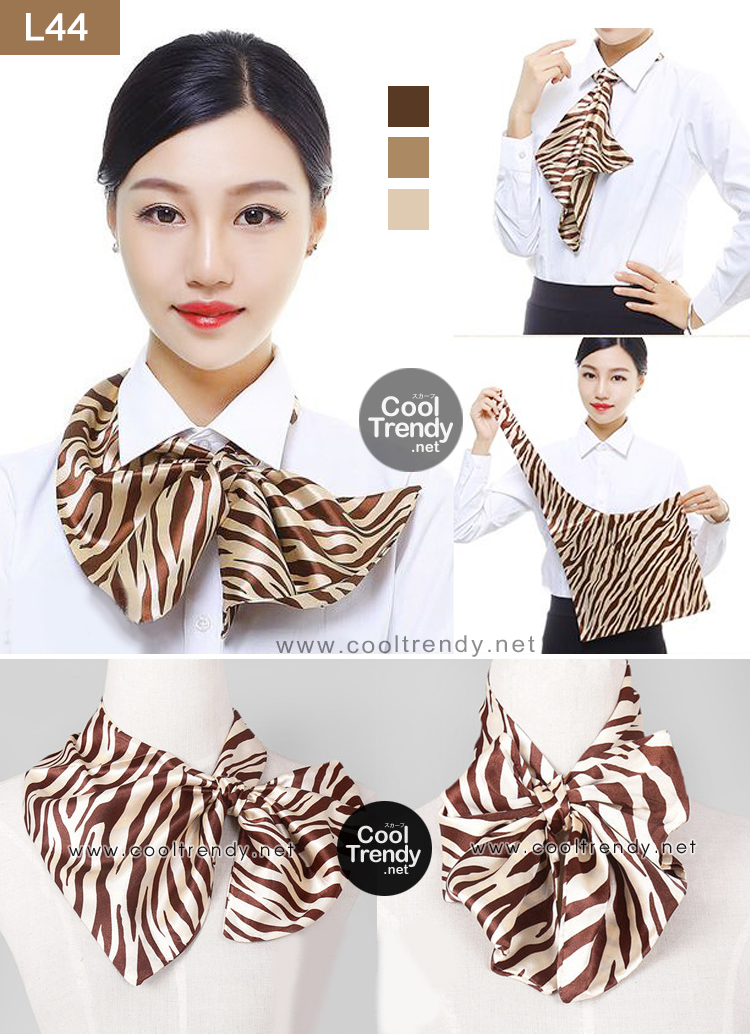ผ้าพันคอสำเร็จรูป ผ้ายูนิฟอร์ม uniform ผ้าไหมซาติน : L44