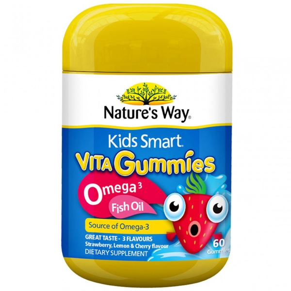 พร้อมส่ง เยลลี่ วิตามินเด็ก Nature's Way Kids Smart Vita Gummies Omega-3 DHA Fish Oil 60เม็ด