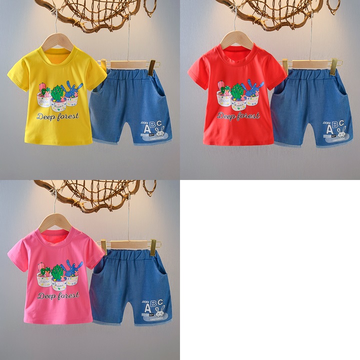 ha1374 เสื้อ+กางเกง size 80-110 จำนวน 4 ตัวต่อแพ็ค