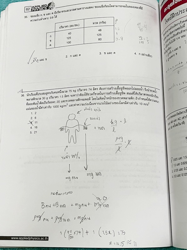 ►หนังสือฟิสิกส์ ม.ต้น◄ หนังสือกวดวิชา อ.ประกิตเผ่า แอพพลายฟิสิกส์ ตะลุยโจทย์ฟิสิกส์ ม.ต้น เนื้อหาตีพิมม์สมบูรณ์ครบทุกบท อาจารย์มีสอดแทรกเทคนิคลัดและมีบอกเคล็ดลับการทำโจทย์ ด้านหลังมีโจทย์ข้อสอบ ในหนังสือจดครบเกือบทั้งเล่ม จดละเอียด มีจดเทคนิคลัดและหลักการ