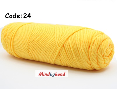 ไหมพรมวาเลนไทน์ รหัสสี 24 Bright yellow