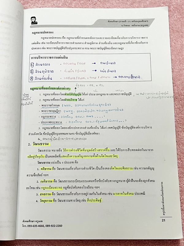 ►อ.วันชนะ◄ หนังสือกวดวิชาสังคมครูเมฆ อ.วันชนะ สรุปเนื้อหาวิชาสังคม + โจทย์ทบทวน กวดเข้า ร.ร.เตรียมอุดมศึกษา มีสรุปเนื้อหาและโจทย์ทบทวนประจำบท มีจดเฉลยครบเกือบทุกข้อ เนื้อหาตีพิมพ์สมบูรณ์ทั้งเล่ม ในหนังสือมีจดบางหน้า จดละเอียด ส่วนแบบทดสอบมีจดเฉลยบางข้อ ข้