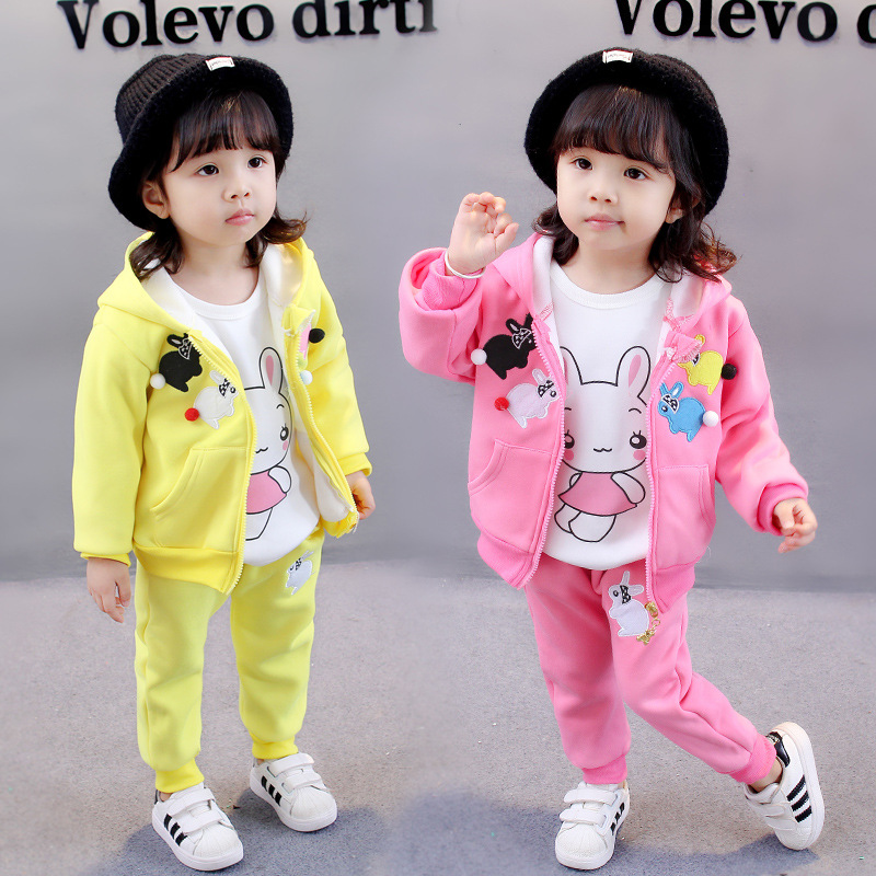 ha203 เสื้อ+กางเกง(3ชิ้น) ผ้าหนากันหนาว size 80-110 4 ตัวต่อแพ็ค