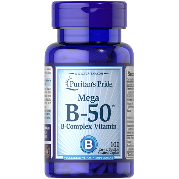พร้อมส่ง วิตามินบีรวมสูตรเข้มข้น Puritan's Pride Mega Vitamin B-50 50mg