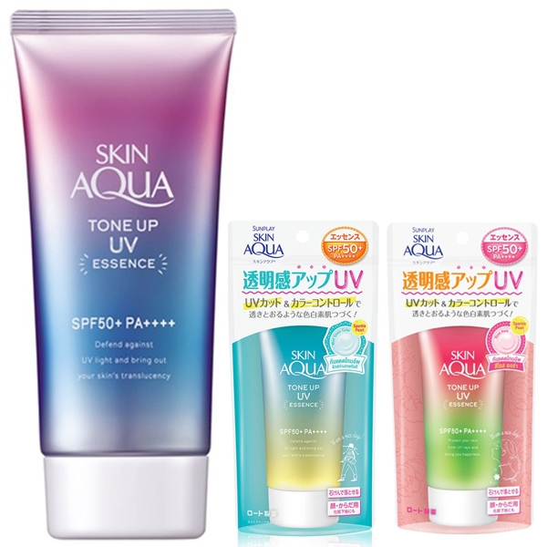 พร้อมส่ง ครีมกันแดดญี่ปุ่น Rohto Skin Aqua Tone Up UV Essence SPF50+PA+++ 80g.