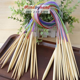 ไม้นิตไม้ไผ้แบบวงกลม 80 cm. (แบบยกเชต)