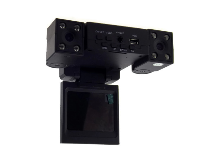 กล้องวงจรปิด ติดรถยนต์เลนส์คู่ Dual lens car DVR