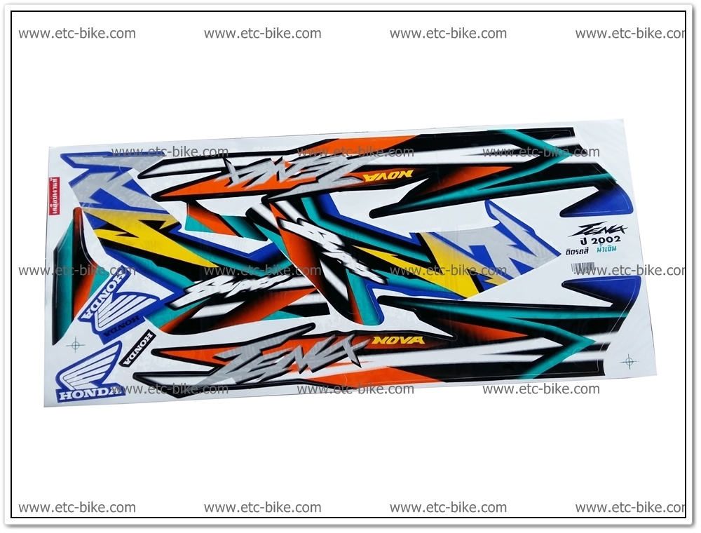 สติ๊กเกอร์ TENA-RS ปี 2002 ติดรถสีน้ำเงิน