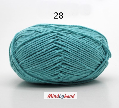 Milk Cotton เส้น4ply สีพื้น 28 Medium green