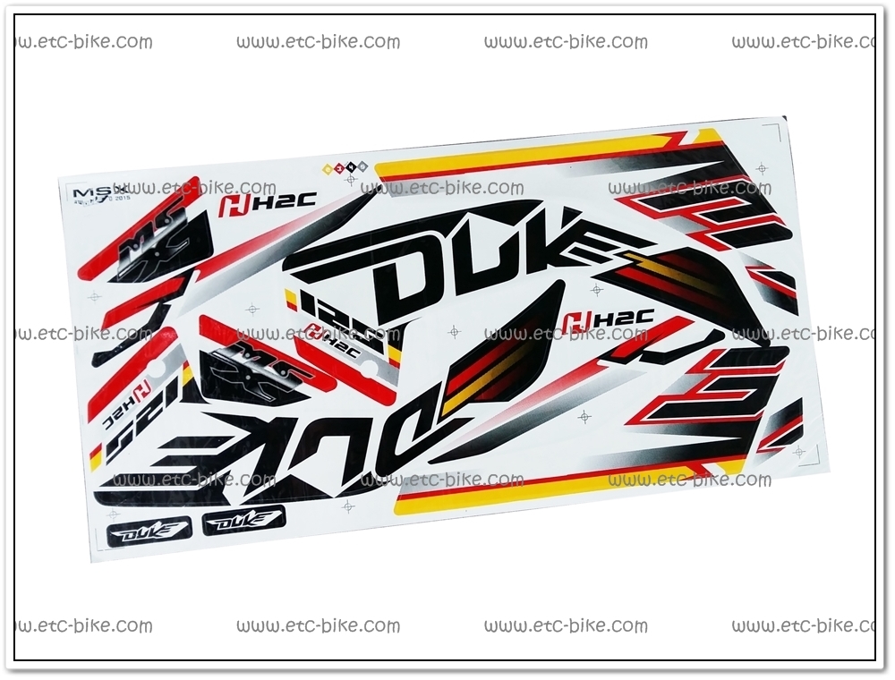สติ๊กเกอร์ MSX-DUKE ปี 2015 สีดำ
