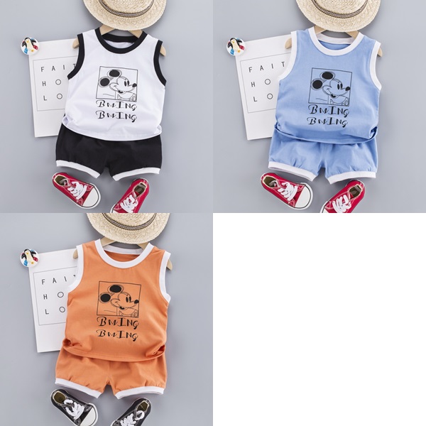 ha1612 เสื้อกล้าม+กางเกง size 80-110 จำนวน 4 ตัวต่อแพ็ค