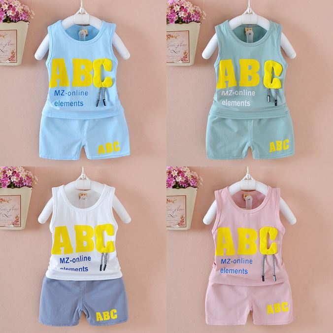 my2551 เสื้อกล้าม+กางเกง size 80-110 จำนวน 4ตัว ต่อแพ็ค