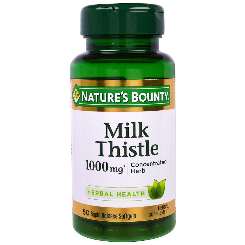 พร้อมส่ง ดีท็อกตับ Nature's Bounty, Milk Thistle, 1,000 mg Release Softgels