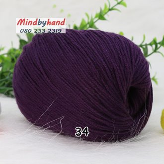 ไหมพรม Baby รหัสสี 34 Violet