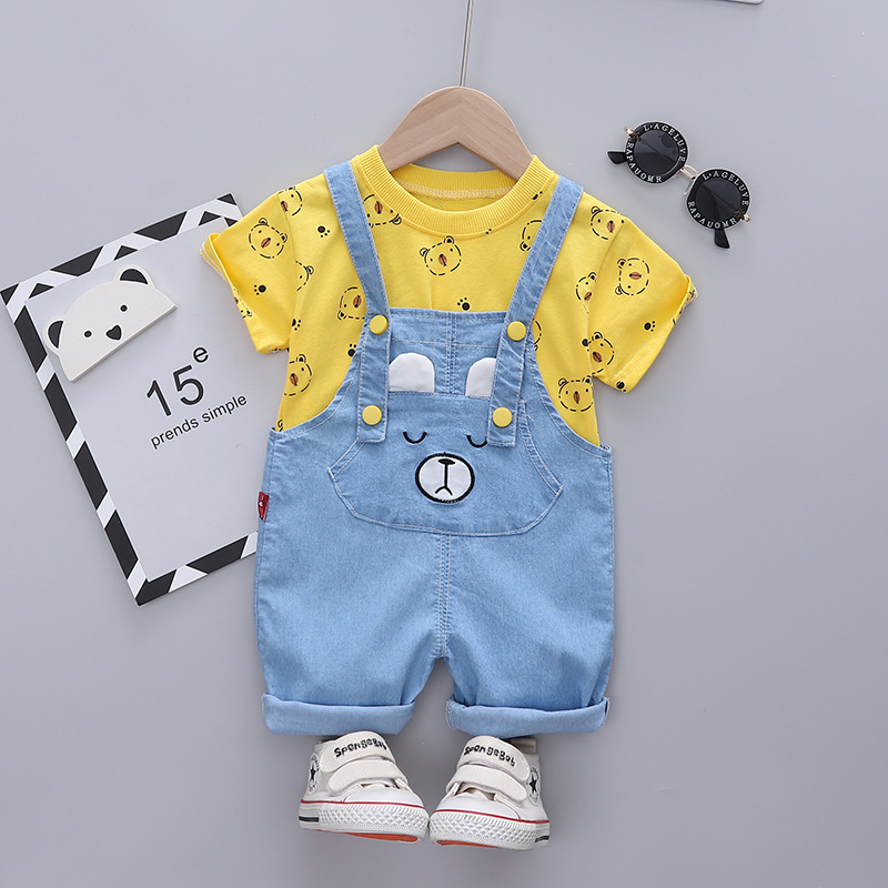 ha1448 เสื้อ+กางเกงเอี๊ยม size 80-120 จำนวน 5 ตัวต่อแพ็ค