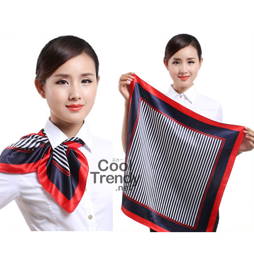 ผ้าพันคอจัตุรัส ผ้าพันคอ uniform รหัส S11 - size 60 x 60 cm