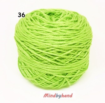 ไหมอินโด 50 กรัม สี 36 สีเขียวมะนาว
