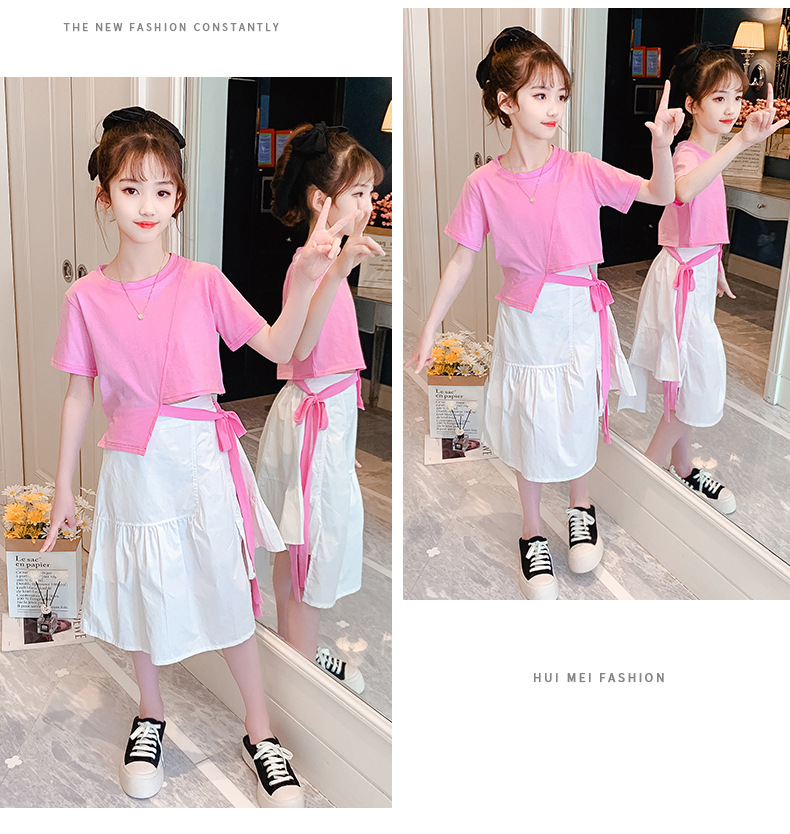 dr5158 เสื้อ+กระโปรง เด็กโต 3 ตัวต่อแพ็ค 110-170 (เลือกไซส์ได้ให้ครบแพ็ค)