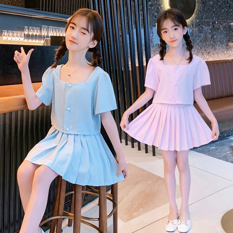 dr5440 เสื้อ+กระโปรง เด็กโต 3 ตัวต่อแพ็ค 110-170 (เลือกไซส์ได้ให้ครบแพ็ค)
