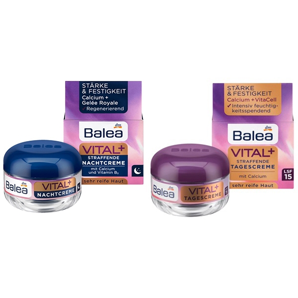 พร้อมส่ง ครีมสำหรับวัย45+ เข้มข้นพิเศษ จากเยอรมัน Balea Vital Plus Straffende Day/Night Cream50ml.