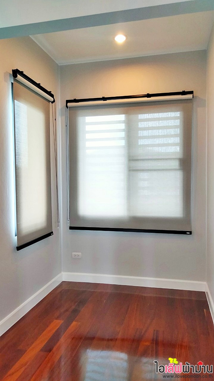 [H507] ผลงานติดตั้งผ้าม่าน และมู่ลี่ไม้🏡🌳หน้างานธีรินทร์ พาร์ค จรัญฯ 13–กาญจนาภิเษก🏠🏡