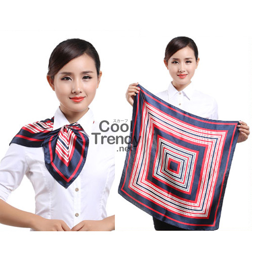 ผ้าพันคอจัตุรัส ผ้าพันคอ uniform รหัส S01 - size 60 x 60 cm