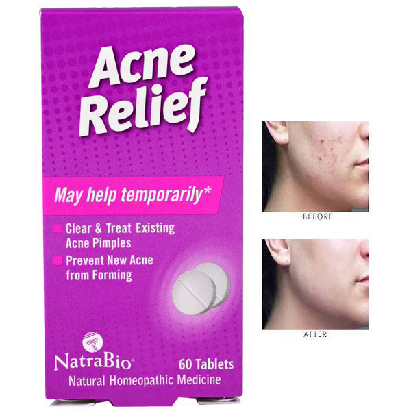 พร้อมส่ง วิตามินรักษาสิว NatraBio Acne Relief 60 Tablets