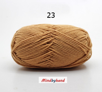 Milk Cotton เส้น4ply สีพื้น 23 Light Brown