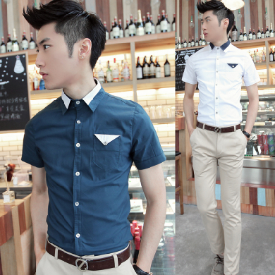 เสื้อผ้าผู้ชาย | เสื้อเชิ้ตผู้ชาย เสื้อเชิ้ตแฟชั่นชาย แขนสั้น แฟชั่นเกาหลี
