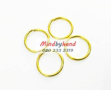 ห่วงเหล็กสีทอง ขนาด 3 ซม. (แบบบางบิดได้)