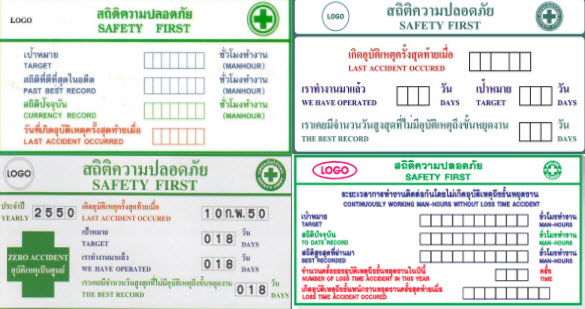 ป้ายอลูมิเนียมสติ๊กเกอร์ 3m สะท้อนแสง ขนาด 90 x 180 cm grade Com (ป้ายสถิติ)