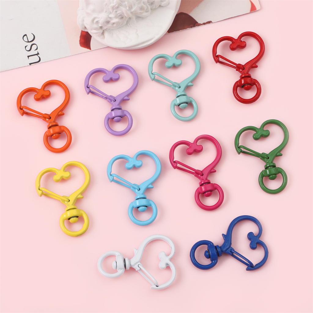 [ส่งจากไทย] MT46 ตะขอก้ามปูรูปหัวใจ ตะขอพวงกุญแจ อะไหล่พวงกุญแจ DIY Craft╭♥