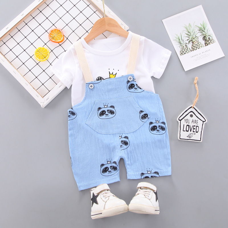 ha1702 เสื้อ+กางเกงเอี๊ยม size 80-110 จำนวน 4 ตัวต่อแพ็ค